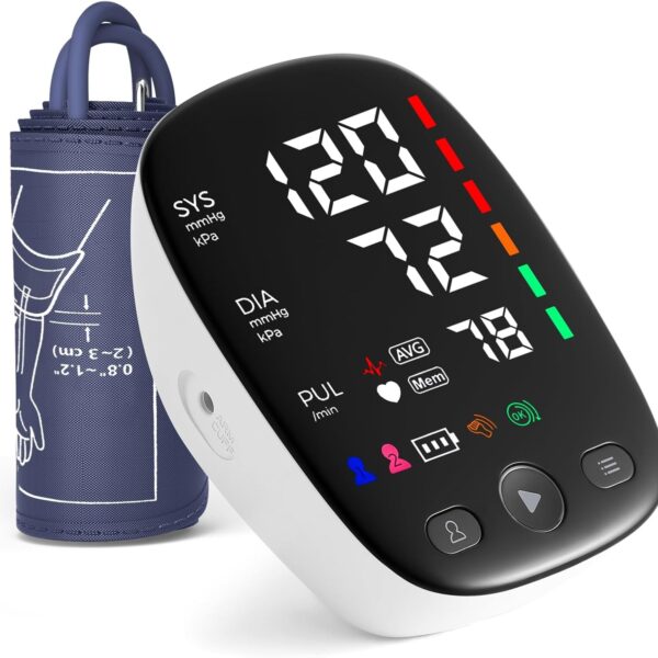 Digital Blood Pressure Machine, Automatic Upper Arm Blood Pressure Monitor with voice and Large Cuff